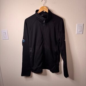 The North Face Full Zip Sweater Men's LG Black Performance Mid Weight